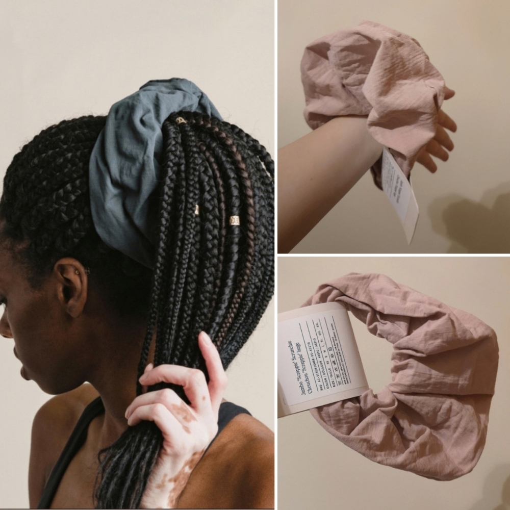 Sheertex Jumbo Scrappie Scrunchie Chouchou Large in Light Pink Nude Colour